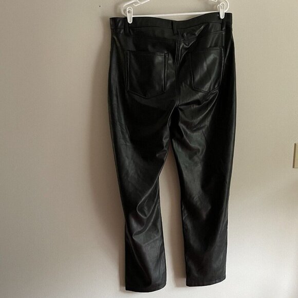 Abercrombie & Fitch 34/18L Vegan Leather Curve Love High Rise 90s Straight Pant - Picture 6 of 10